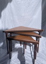 Load image into Gallery viewer, Mid Century Triangular Nesting Tables - Set of 3