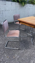 Load image into Gallery viewer, Retro Bauhaus chrome Dining Set (Table & Chairs)
