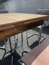 Load image into Gallery viewer, Retro Bauhaus chrome Dining Set (Table & Chairs)