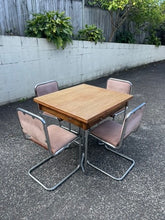 Load image into Gallery viewer, Retro Bauhaus chrome Dining Set (Table & Chairs)
