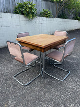 Load image into Gallery viewer, Retro Bauhaus chrome Dining Set (Table & Chairs)