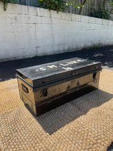 Load image into Gallery viewer, Large Black Sargeant Brand Steel Trunk