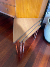 Load image into Gallery viewer, Mid Century Triangular Nesting Tables - Set of 3