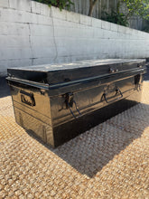 Load image into Gallery viewer, Large Black Sargeant Brand Steel Trunk