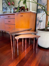Load image into Gallery viewer, Mid Century Triangular Nesting Tables - Set of 3