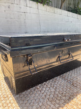Load image into Gallery viewer, Large Black Sargeant Brand Steel Trunk