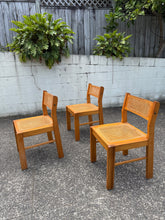 Load image into Gallery viewer, Wood and Rattan Dining Chairs - 3