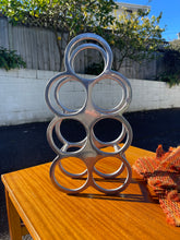 Load image into Gallery viewer, Postmodern Chrome Wine Rack
