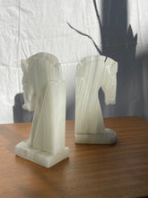 Load image into Gallery viewer, 1970&#39;s Onyx Horse Head Bookends - Pair
