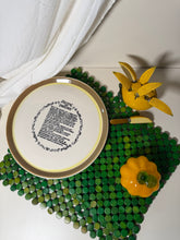 Load image into Gallery viewer, 1970s Japanese stoneware “Recipe for Pavlova” plate
