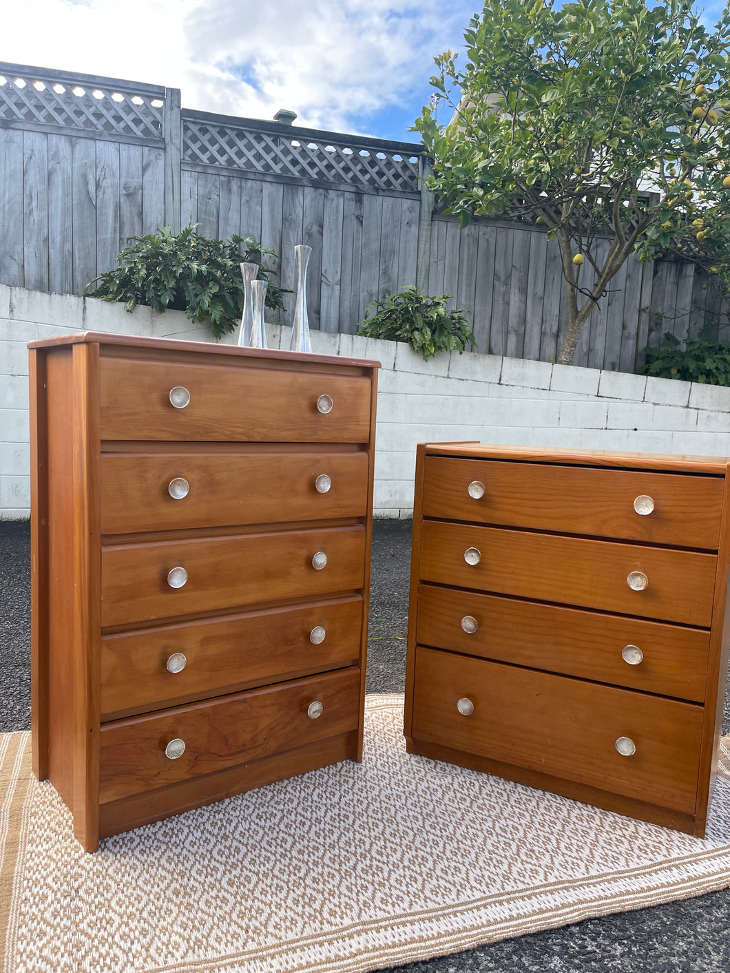 Retro Set of Draws - 2 tallboys