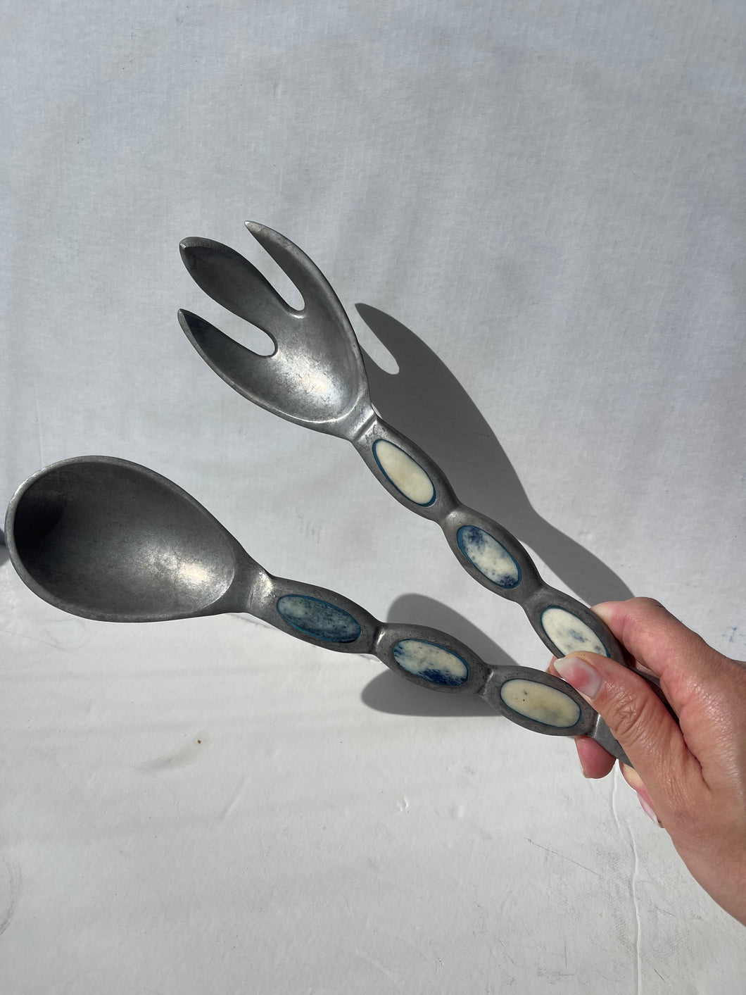 Retro Metal Salad Servers