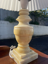 Load image into Gallery viewer, Marble Lamp with pleated shade
