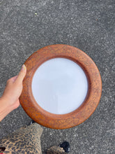 Load image into Gallery viewer, Round Vintage Photo Frame - Patterned Wooden

