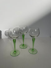 Load image into Gallery viewer, Tall Green Stemmed Glasses - 3
