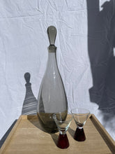Load image into Gallery viewer, Vintage Mid Century Smoked Glass Decanter
