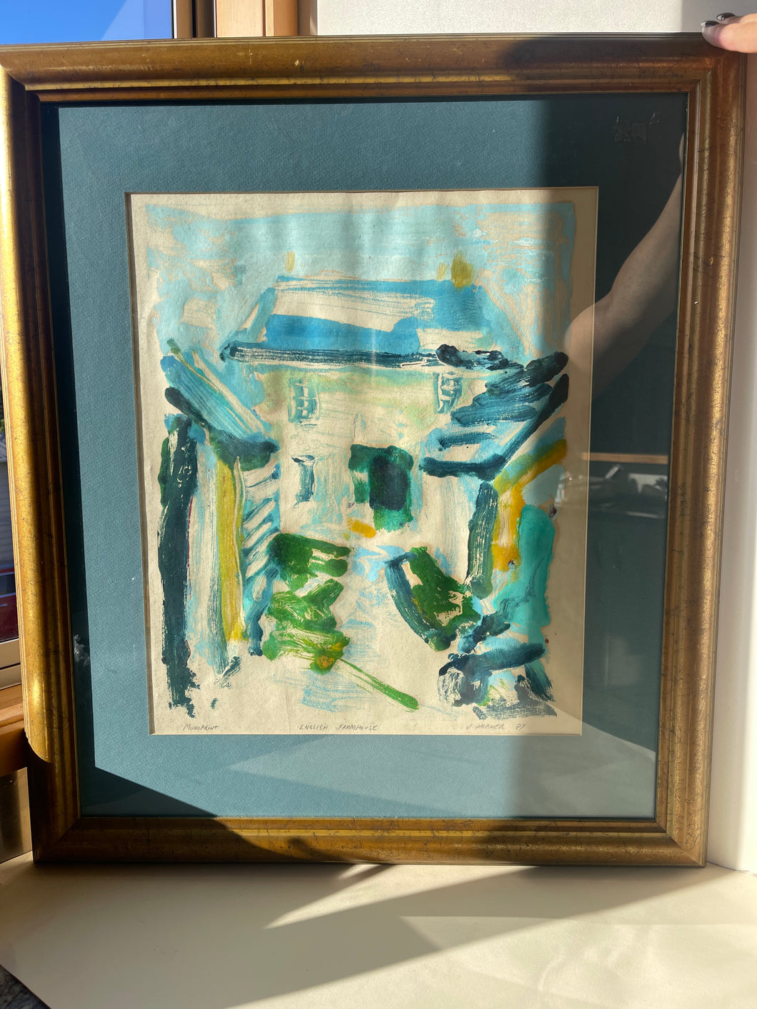 J Horner ‘English Farmhouse’ framed mono print. #7