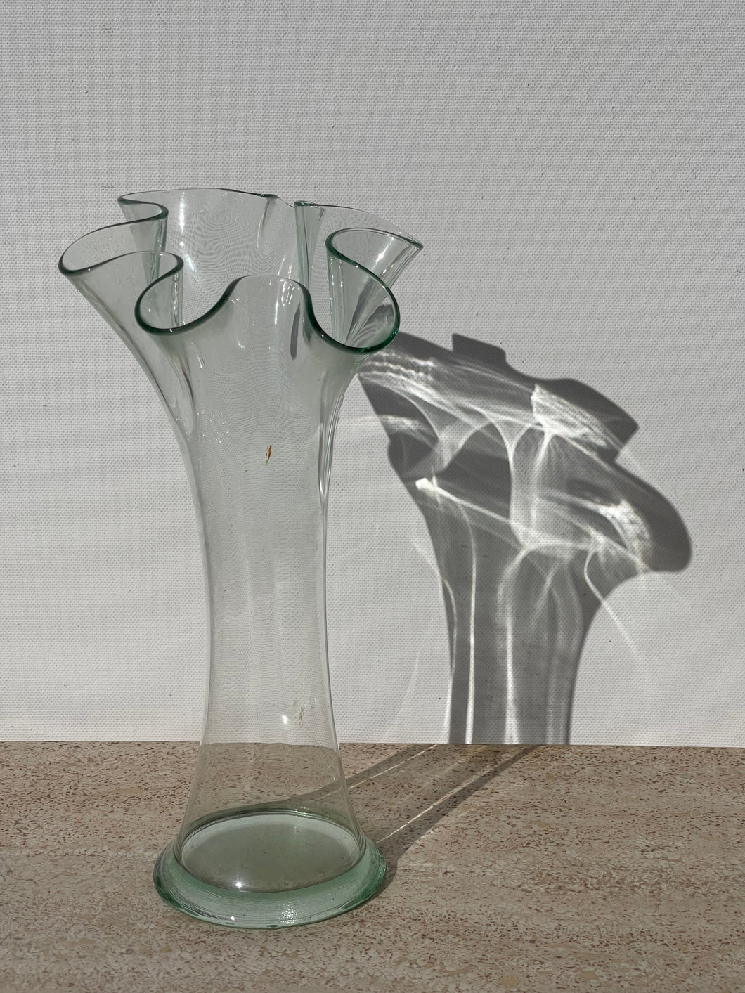 Ruffle/Sqiggley Rimmed Vase