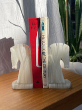 Load image into Gallery viewer, 1970&#39;s Onyx Horse Head Bookends - Pair
