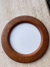 Load image into Gallery viewer, Round Vintage Photo Frame - Patterned Wooden
