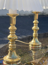 Load image into Gallery viewer, Brass Lamp with Pleat Shade (Pair)
