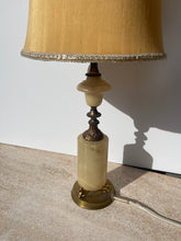 Load image into Gallery viewer, Vintage Brass &amp; Marble Lamp
