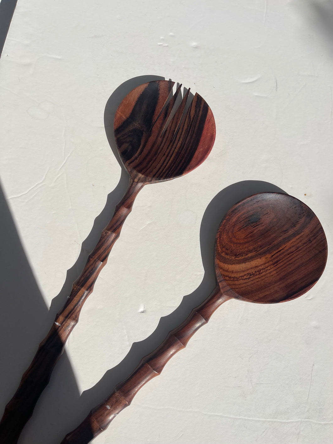 Indonesian Wooden Salad Servers/Utensils