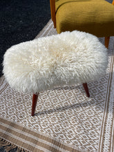 Load image into Gallery viewer, Mid-century Sheep Skin Stool
