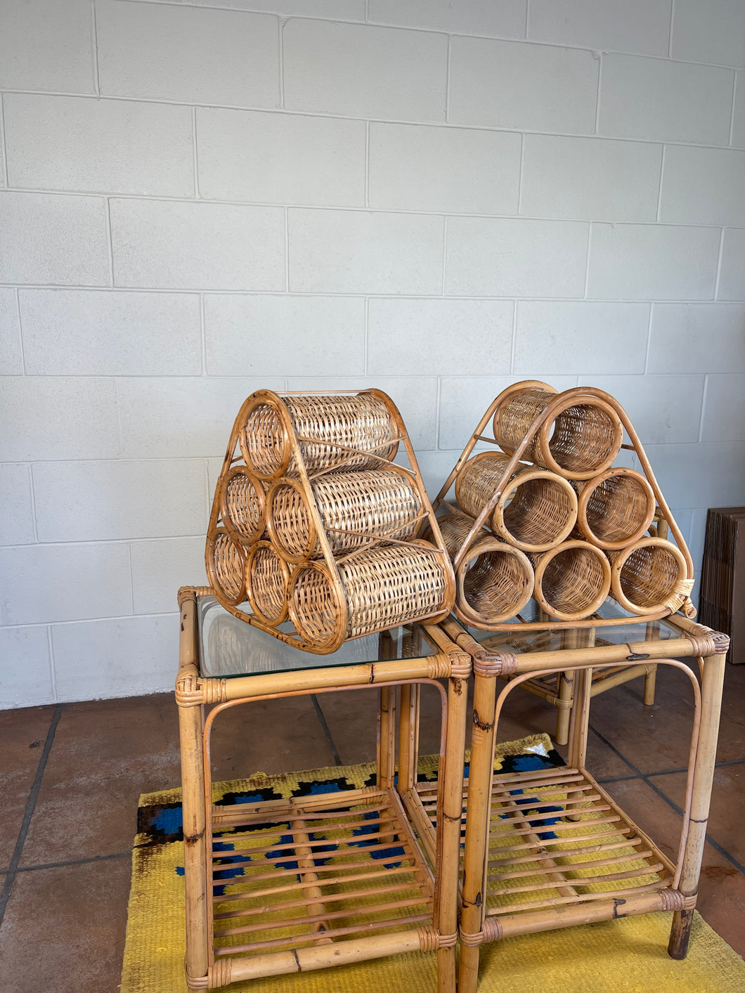 Rattan Wine Rack - 6 Bottle