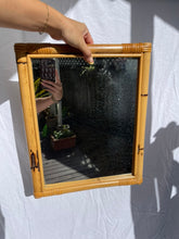 Load image into Gallery viewer, Vintage 1960s Bamboo Rectangular Mirror
