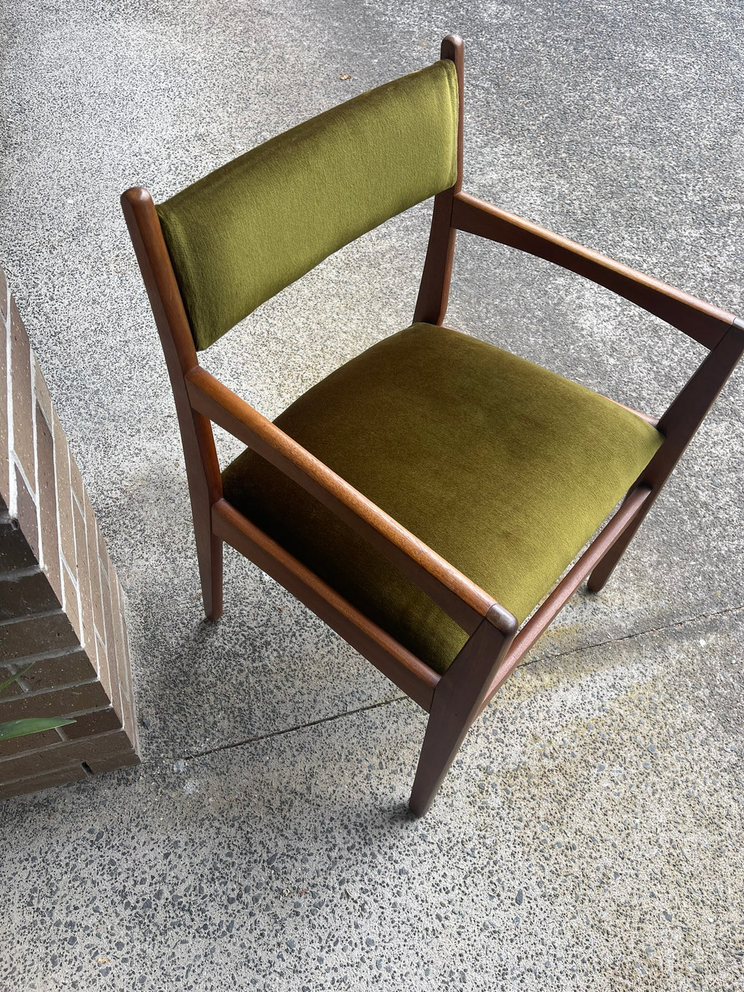 1960 Green Danish Teak Armchair