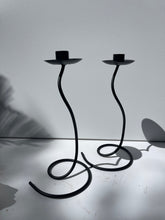 Load image into Gallery viewer, Black Cast Iron Candleholders
