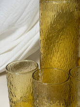 Load image into Gallery viewer, Retro Amber Kaaru Snowdrift Glass Water Jug/Glasses Set
